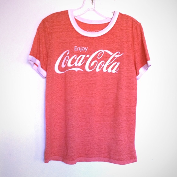 Coca Cola Red Ringer T shirt - Picture 1 of 2